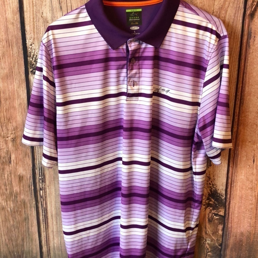 𝅺2/$19 Shark Greg Norman Slim Fit Size Large